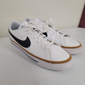 Nike Mens Court Legacy Next Nature Low Top Leather Sneakers Size 13 White Sporty